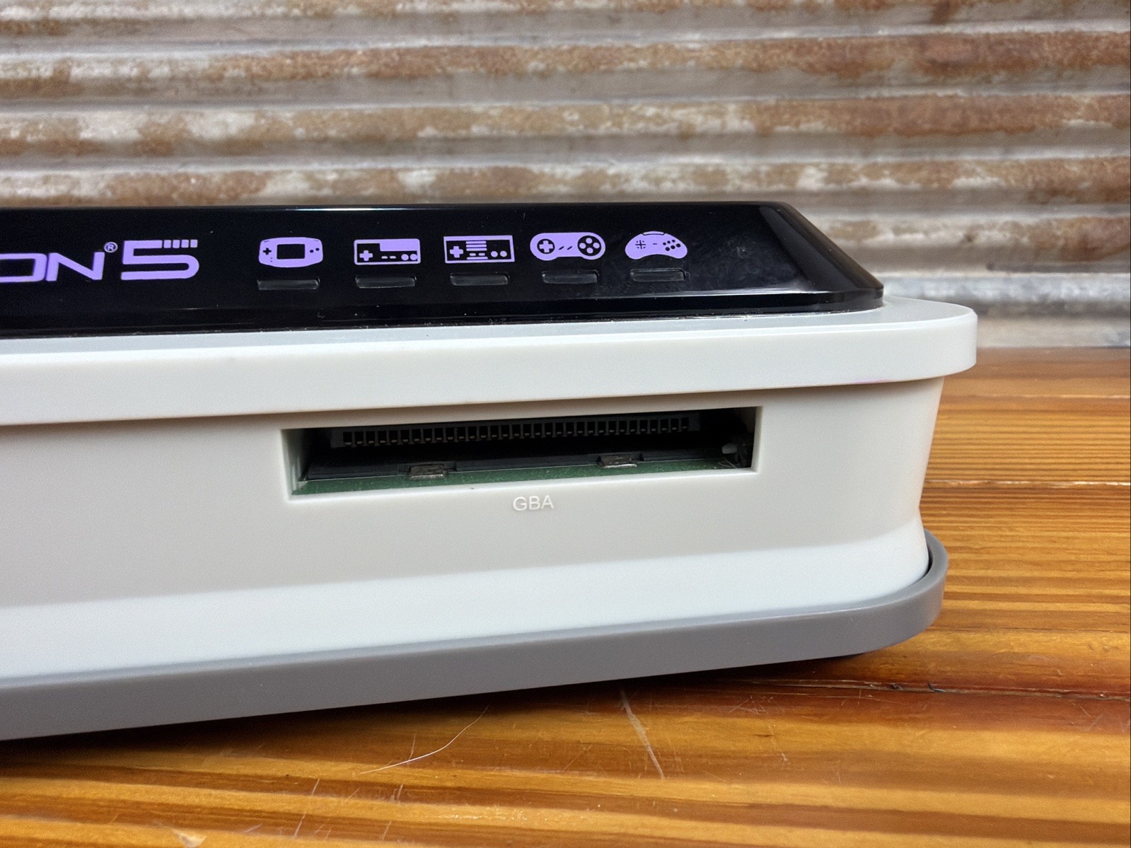 Hyperkin Retron 5 – Console Only (no cords) Grey w/ purple AS IS PARTS or REPAIR