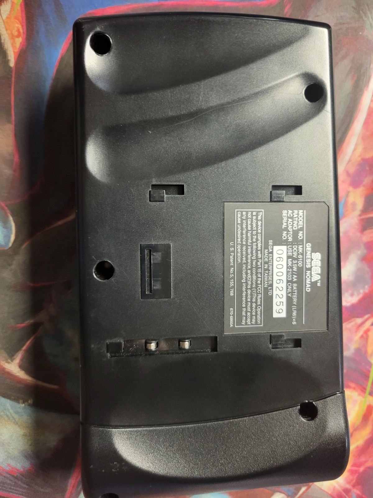 Sega Genesis Nomad MK-6100 Console SOLD AS IS FOR PARTS/REPAIR CLEAN NEEDS WORK