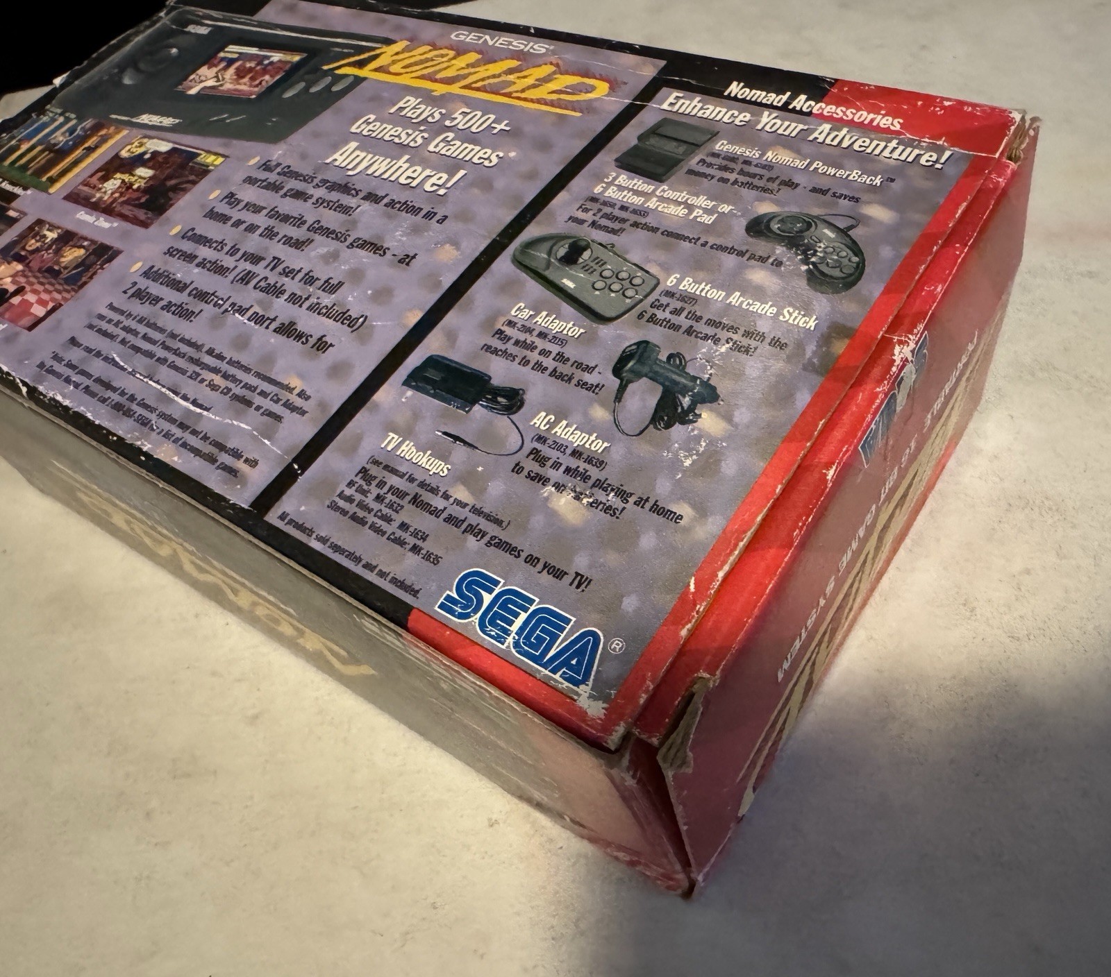 SEGA Nomad GENESIS Handheld Console w/ Battery Pack & BOX, Original OEM, TESTED!