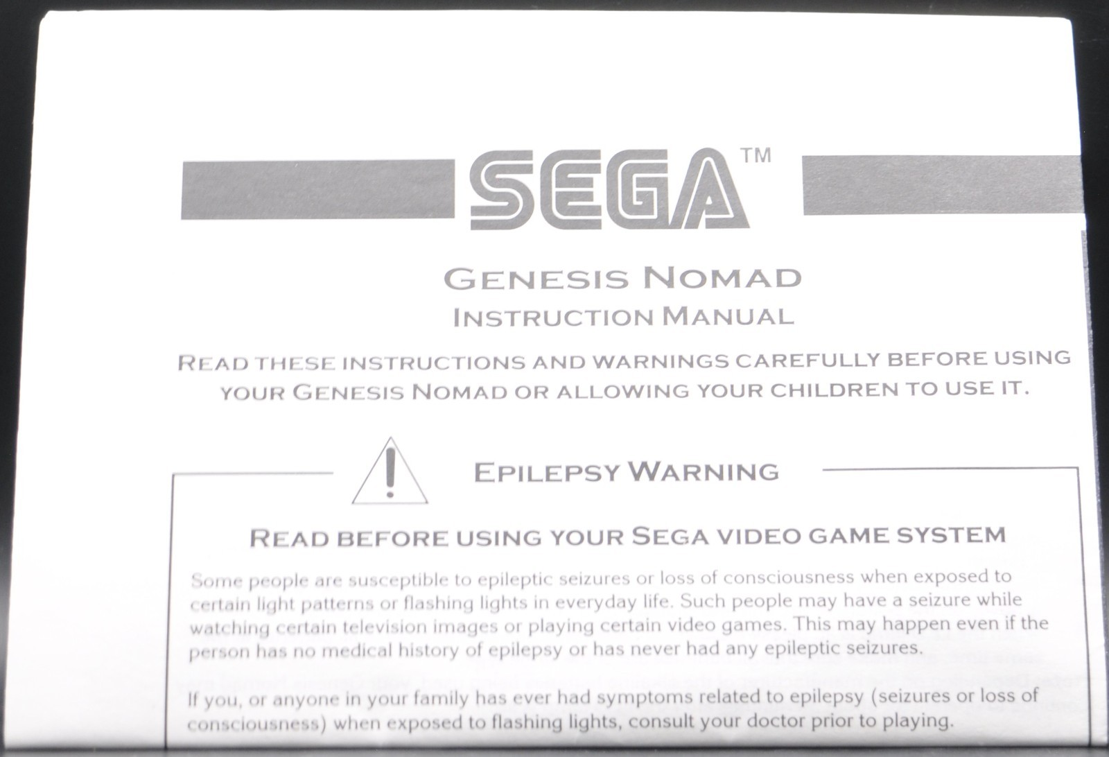 Sega Nomad System (Genesis) [CIB] – Boxed, w/ Battery Pack & Manual, Worn Box