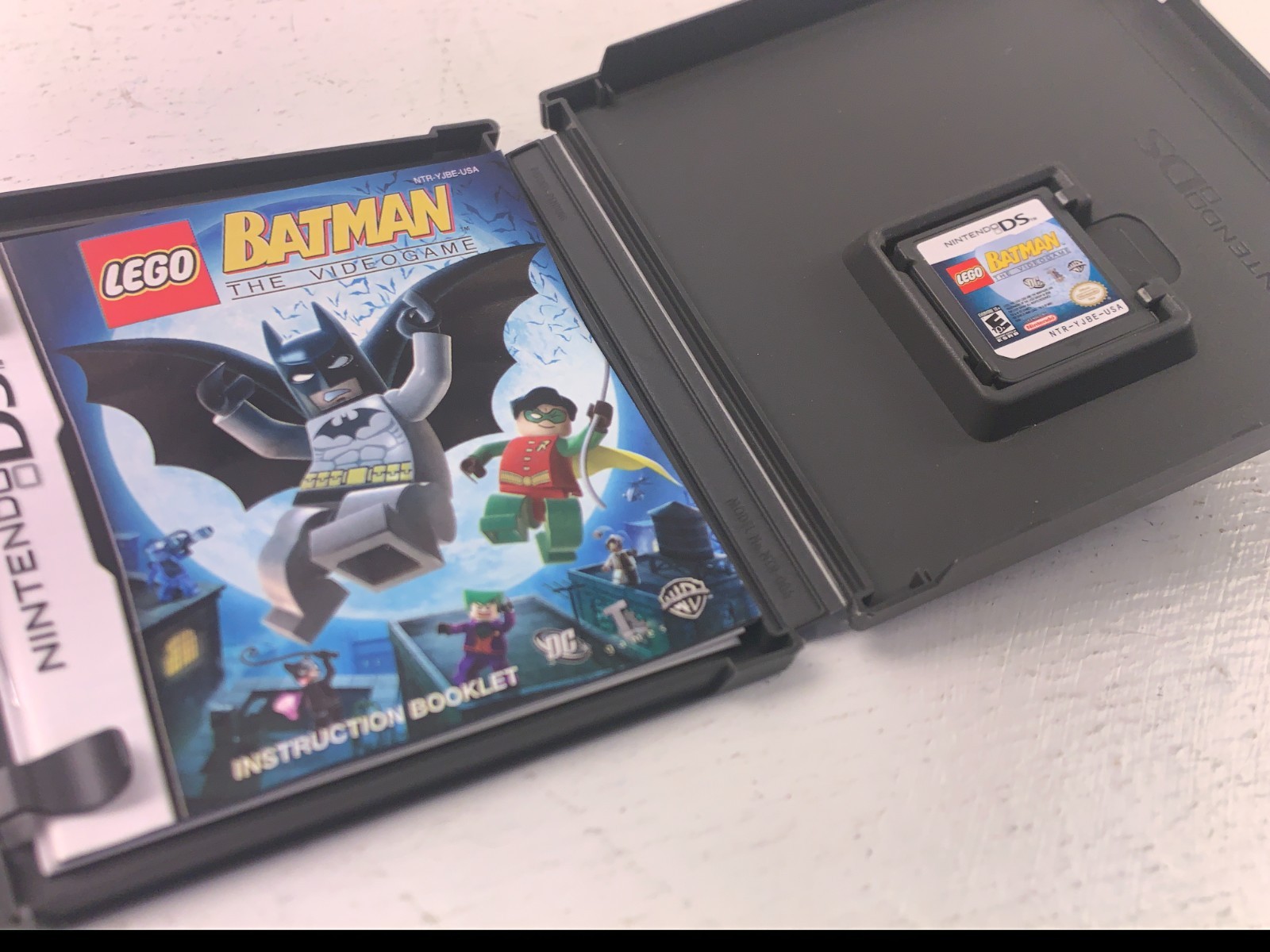 Nintendo DS Original NTR-001 Lava Red Console + Mario Kart + Batman Lego