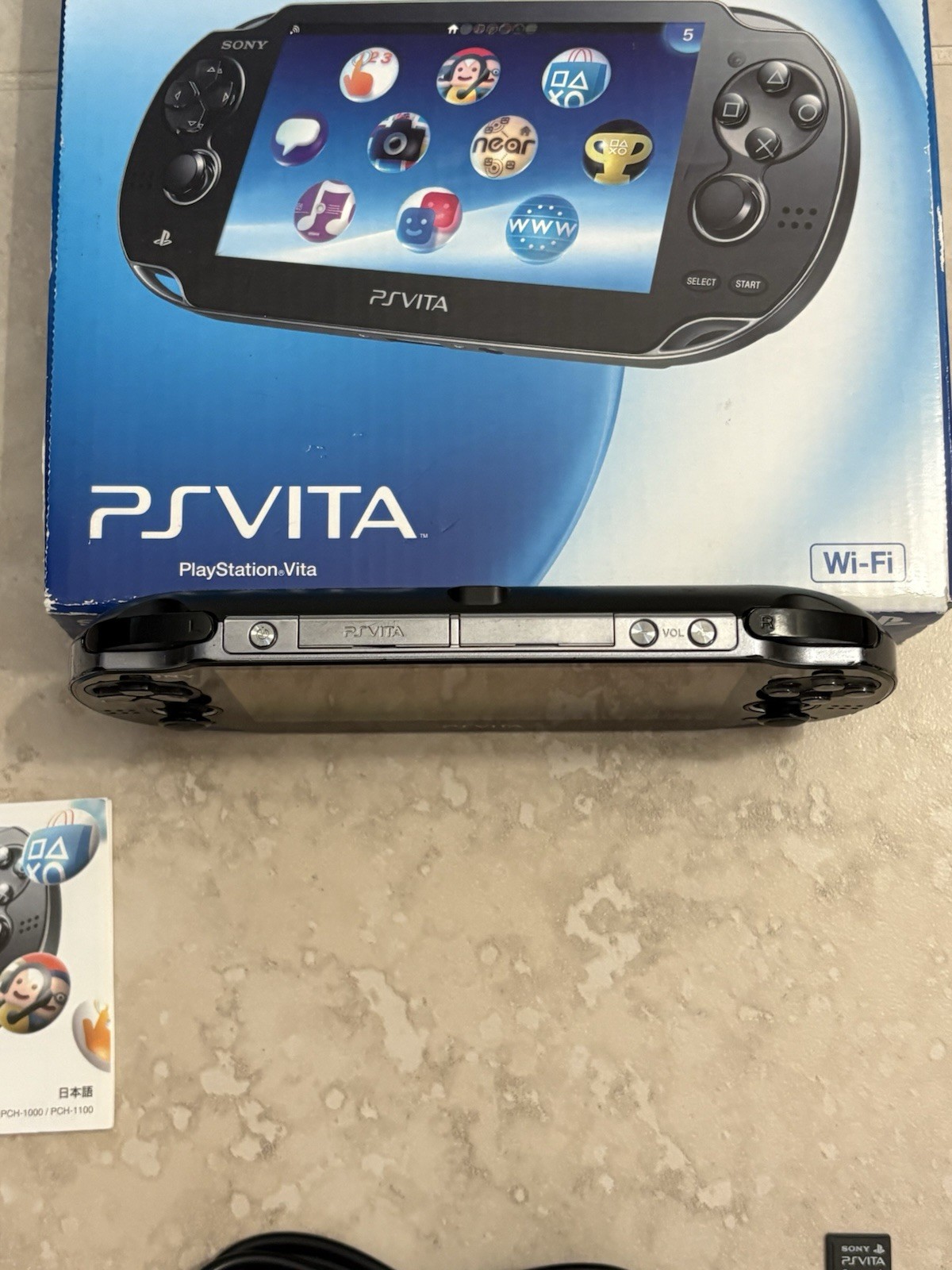 Sony PS Vita PCH-1000 1100 Complete In Box – Black 8GB Very Good Condition
