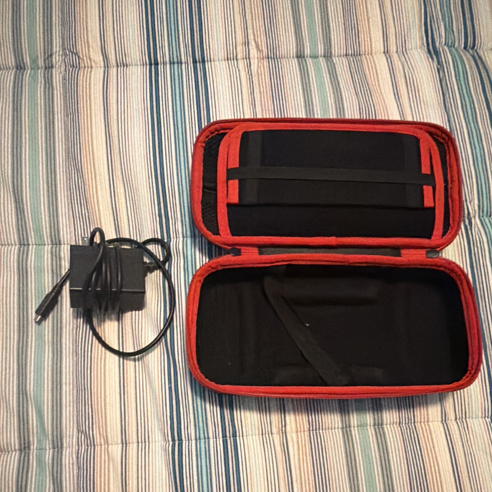 Nintendo Switch Console Blue/Red Joy-Cons Dock AC Adapter Case