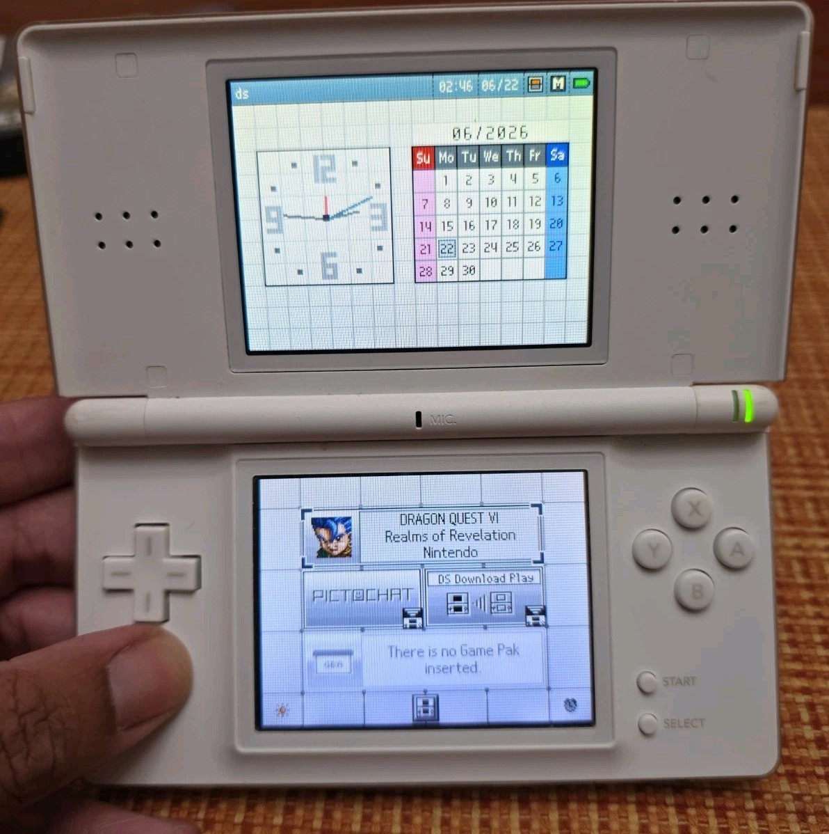 Nintendo DS Lite Handheld Console Polar White w/ New Battery + stylus – TESTED