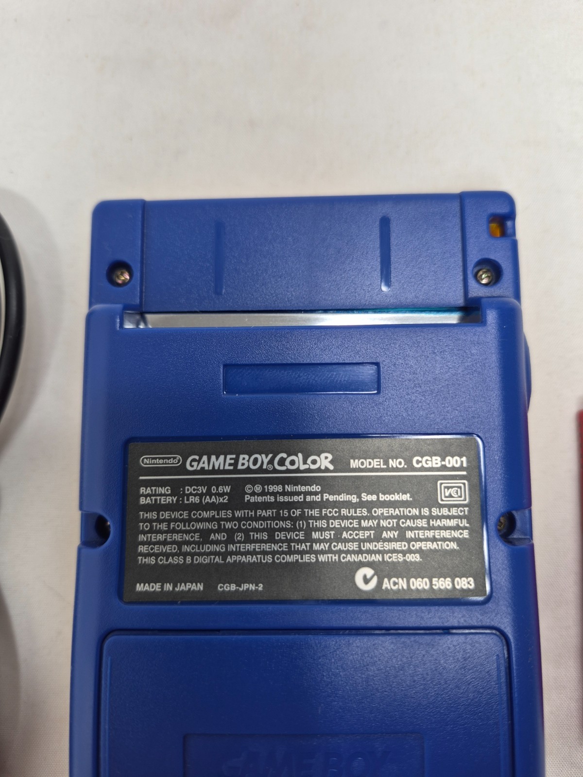Vintage GameBoy Color System Pikachu Edition + Pokemon Red Nintendo Japan 1998