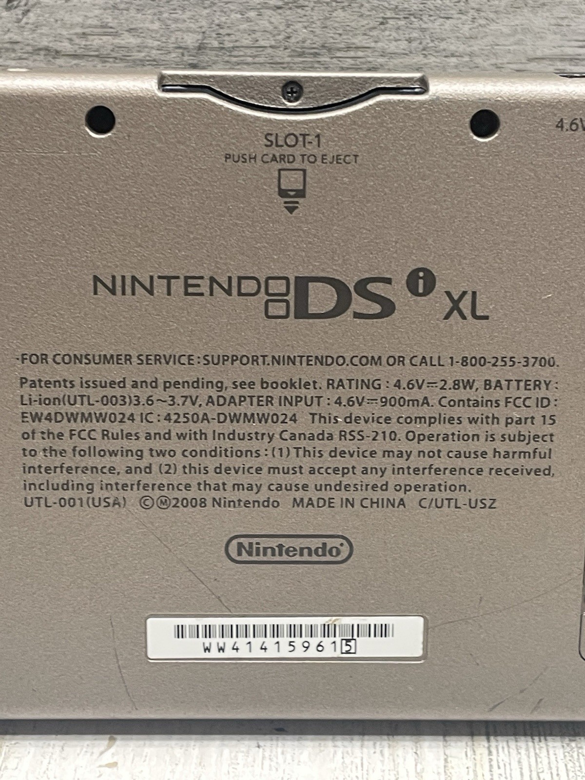 Nintendo UTL-001 DSi XL Gray Bronze Handheld System w/ Charger – Tested