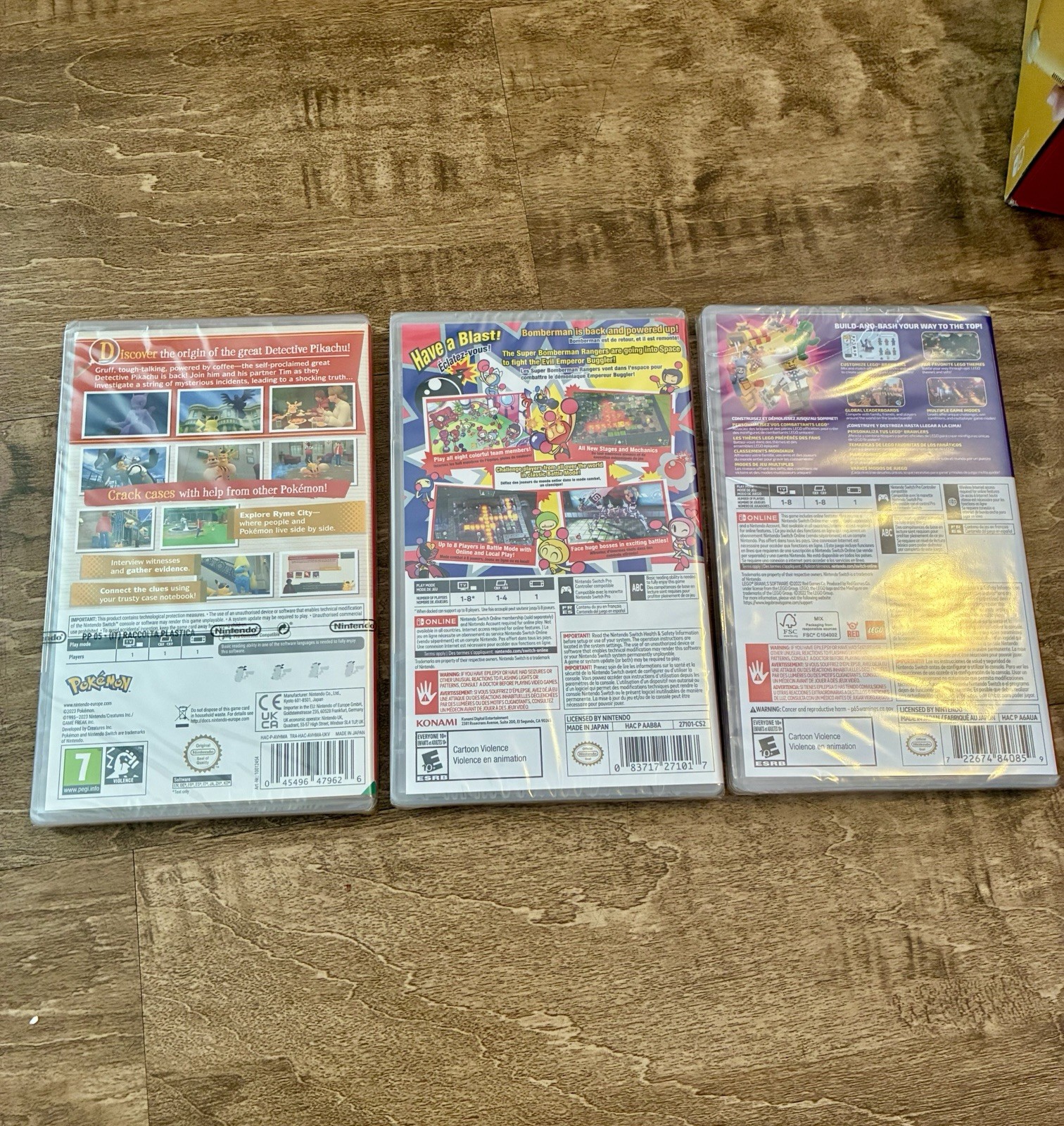 BRAND NEW Nintendo Switch Lite Yellow 32gb With 3 Sealed Games Pikachu Lego Bomb