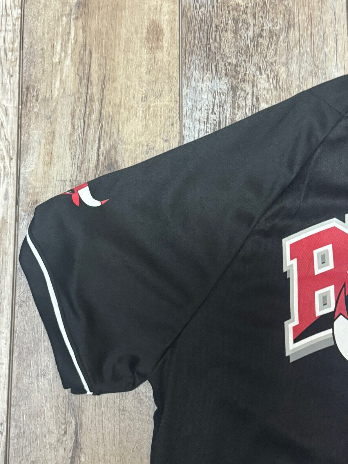 Chicago Bulls Jersey Men’s X-Large NBA Basketball Baseball Button Up Black EUC