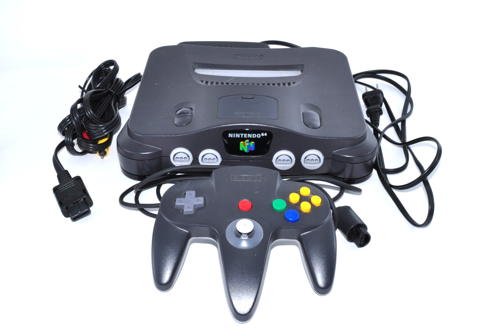 Nintendo 64 N64 Black console w/one Controller NUS-001 (JPN) tested working