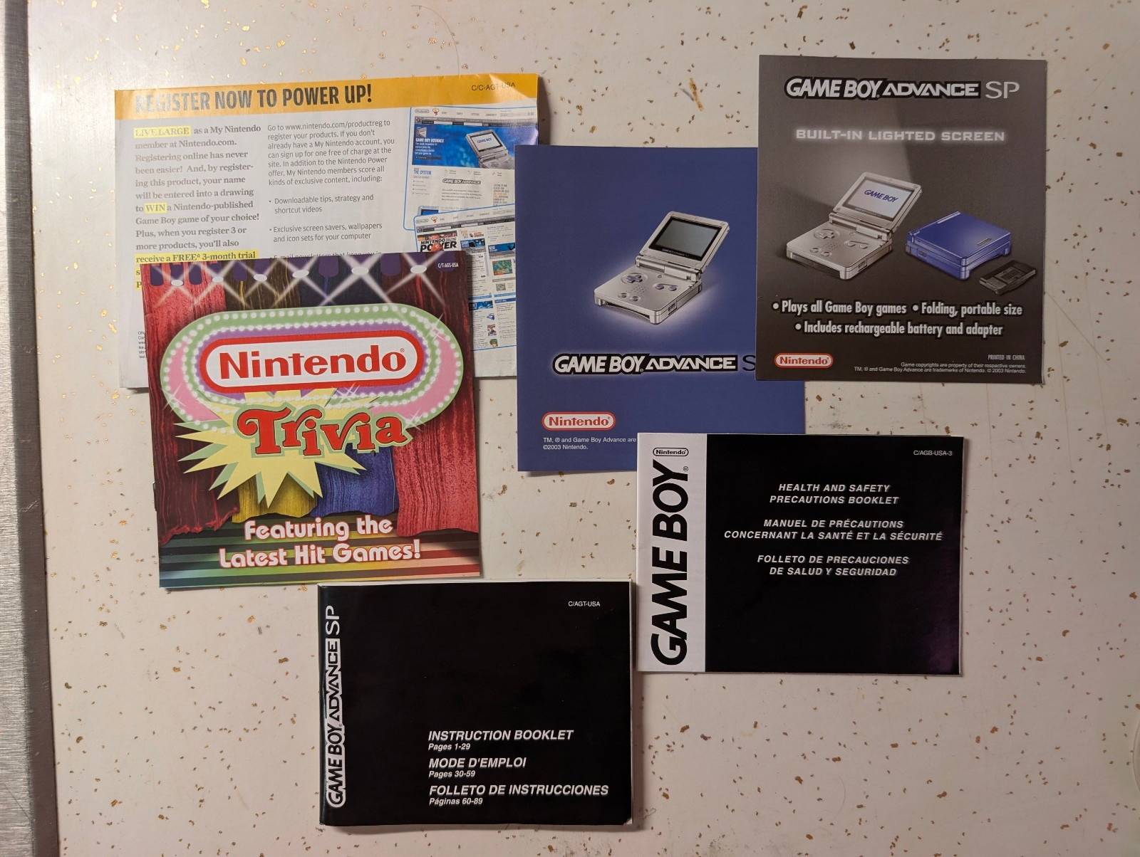 Nintendo Game Boy Advance SP ORIGINAL BOX with INSERT & MANUAL ONLY