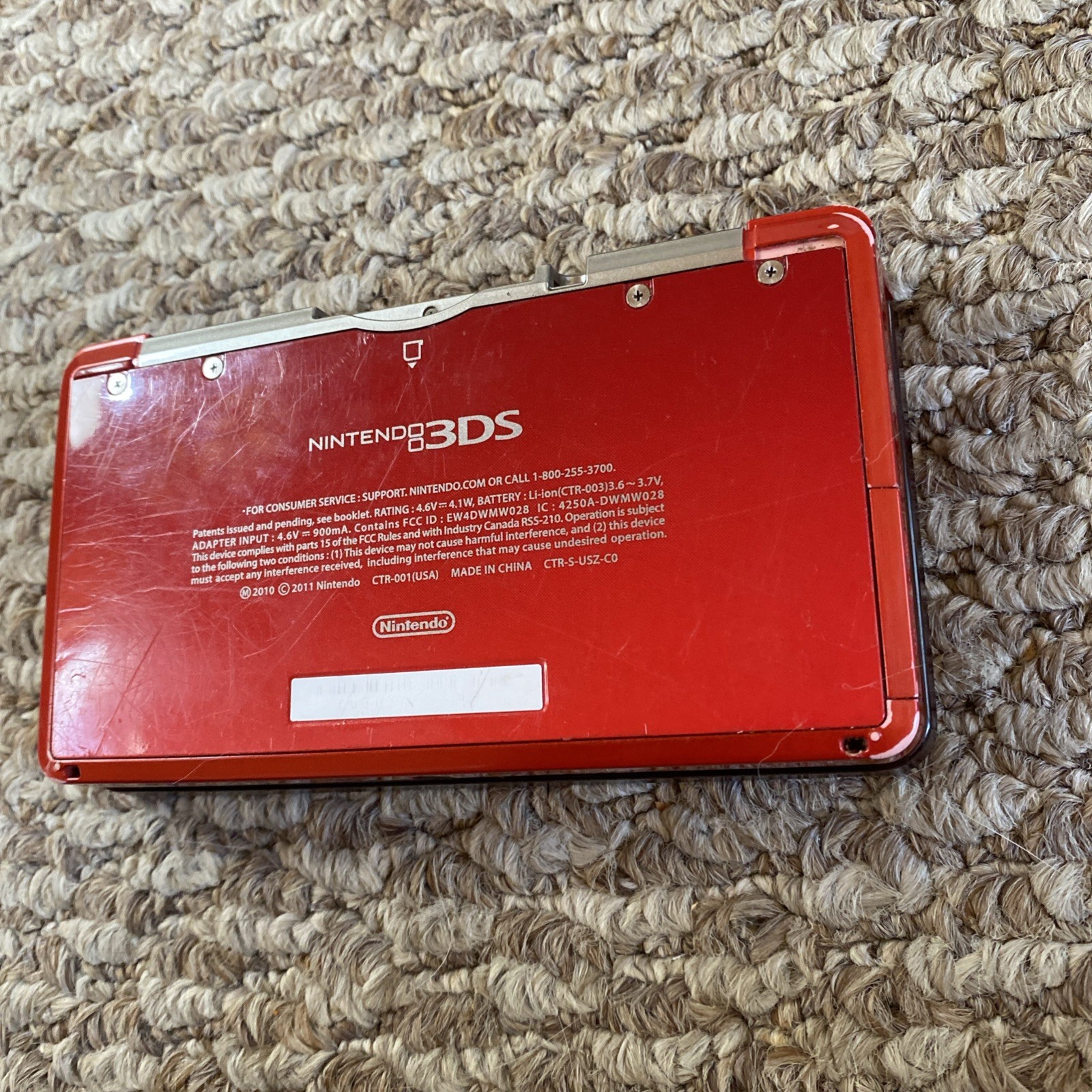 Red Black Nintendo 3ds CTR-001 Lot Of 2 Different Issues READ