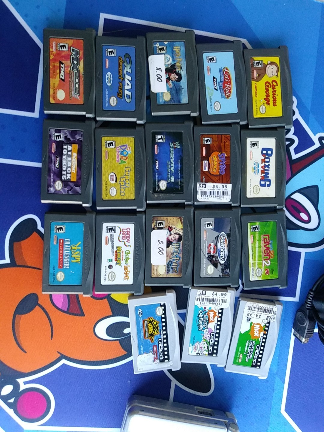 Nintendo Game Boy Advance SP Handheld System – Silver Bundle