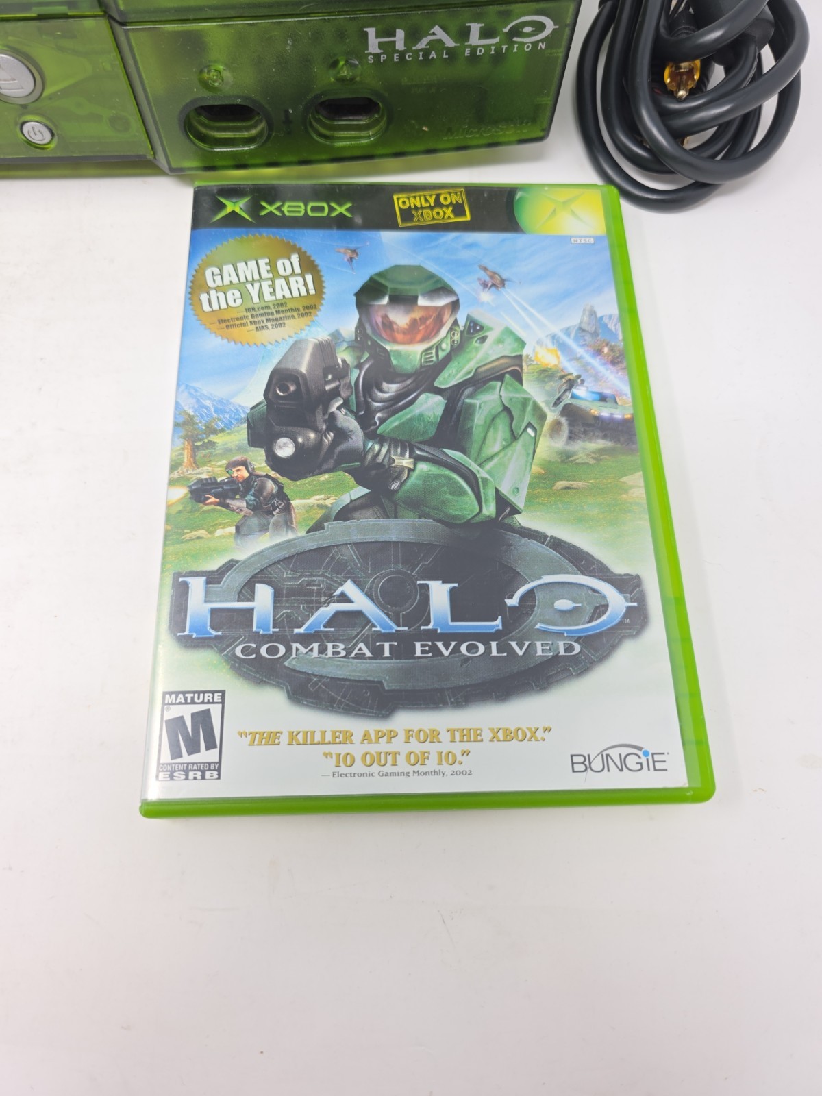 Microsoft Xbox Halo Special Edition Console Bundle With Halo 1, 2 & Guide Tested
