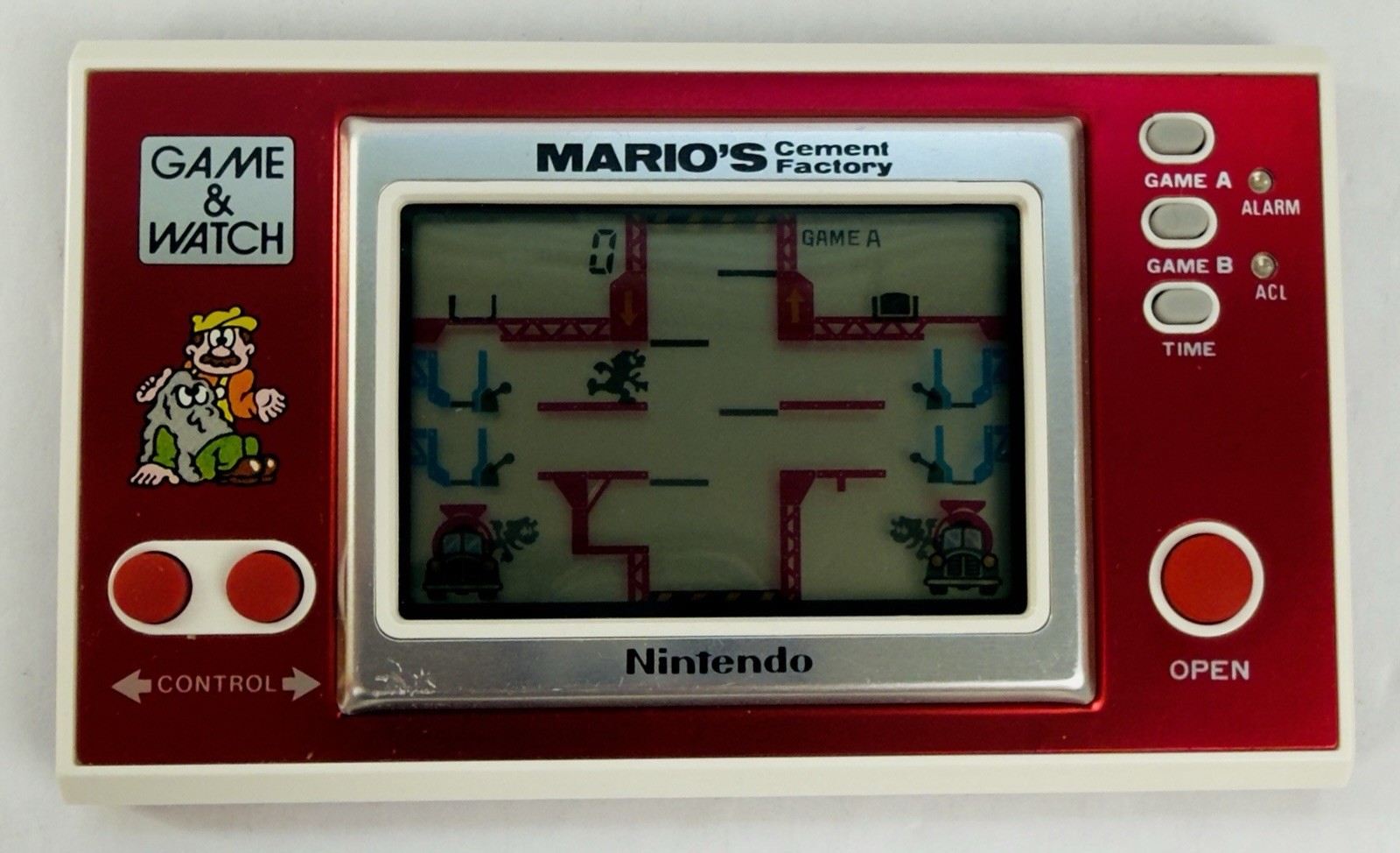 Nintendo Game and Watch Mario’s Cement Factory ML-102, 1983 Tested Beautiful