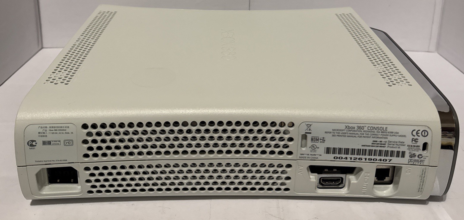Xbox 360 Metallic Gray w Chrome Console 20GB Serviced w Warranty Clean Read 👀