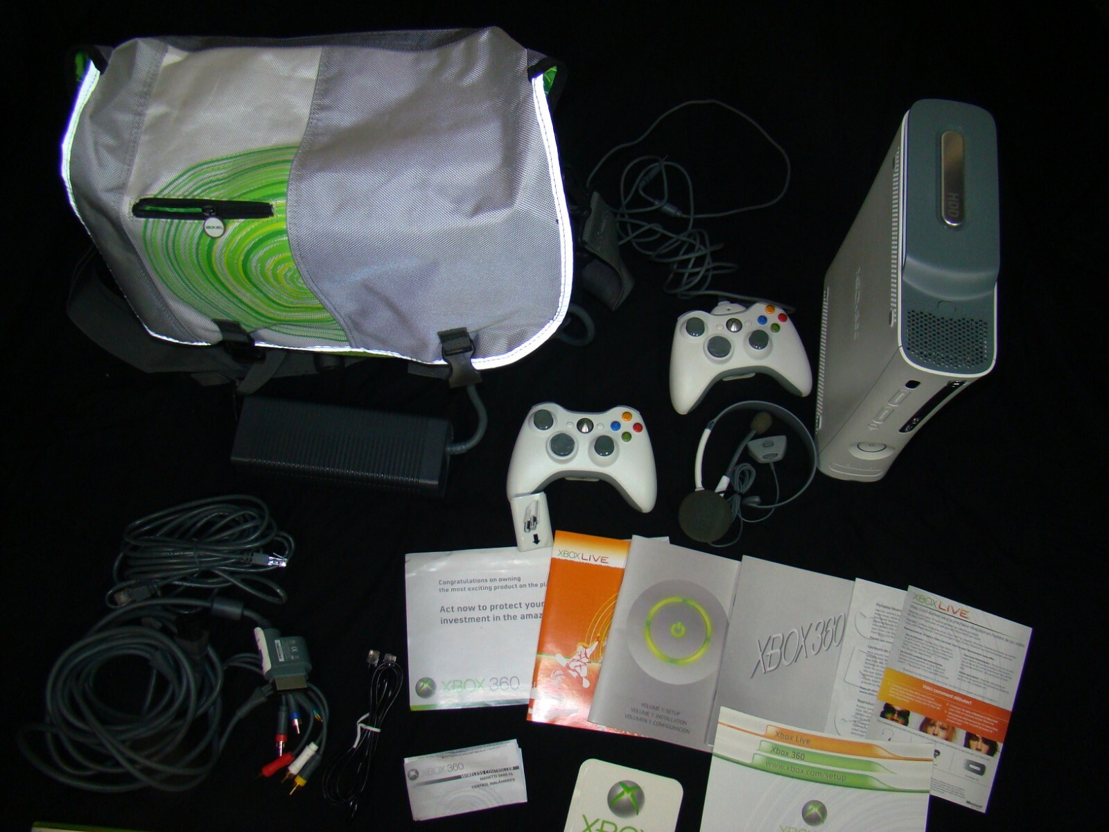 Original Microsoft Xbox 360 60GB PRO Premium System Console White Works 11 Games