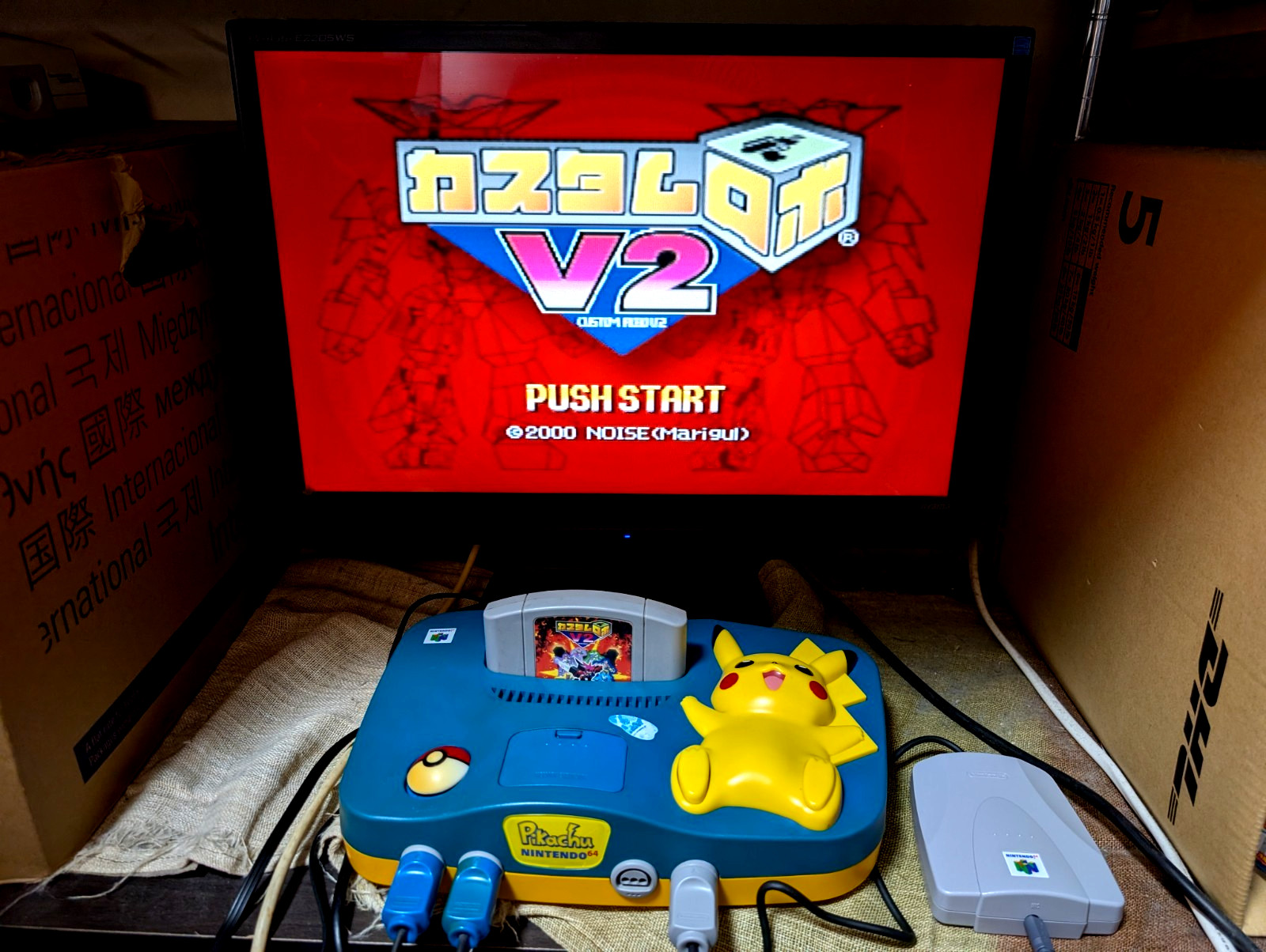 Nintendo 64 Pokemon Pikachu Region Free Console 2Controllers N64 japan