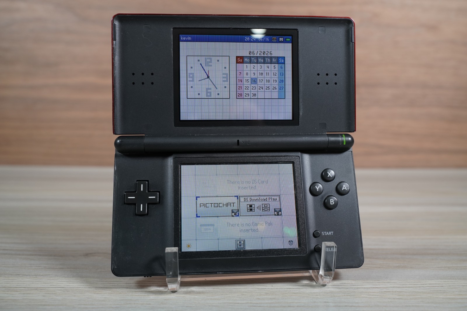 Nintendo DS Lite USG-001 Red/Black Handheld Console w/ Charger, Stylus CLEAN