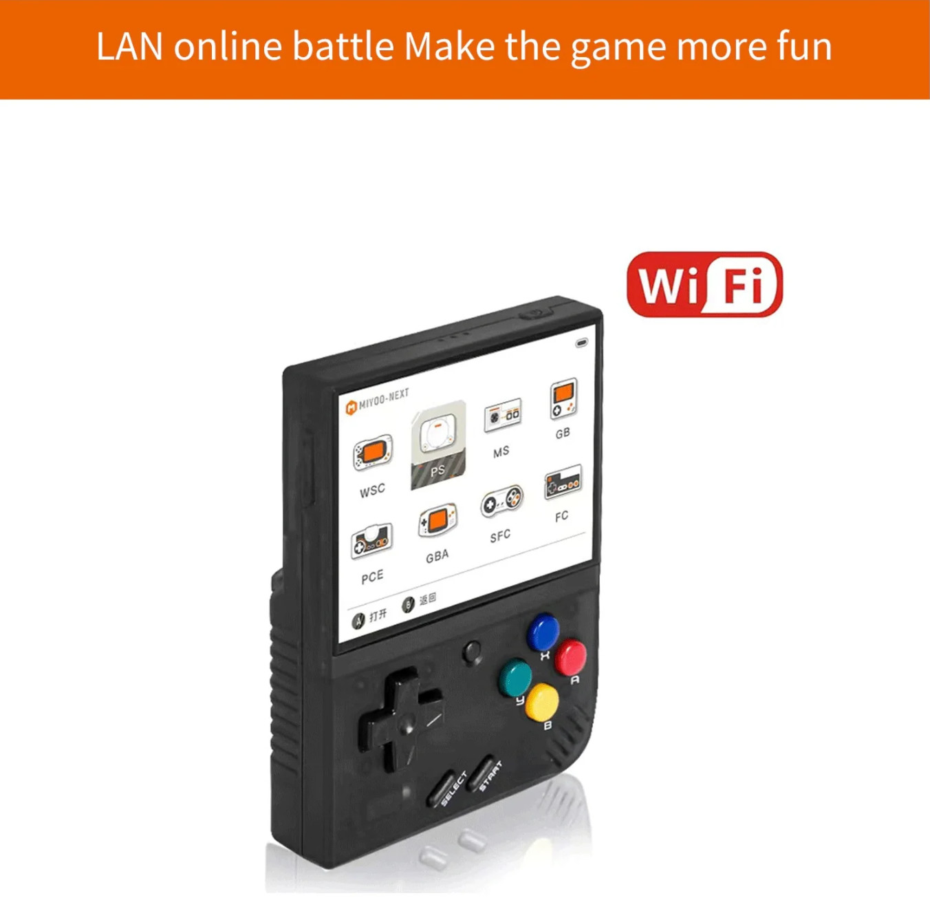 Miyoo Mini Plus 64GB Purple Retro Handheld Console OnionOS WiFi Netplay + Case