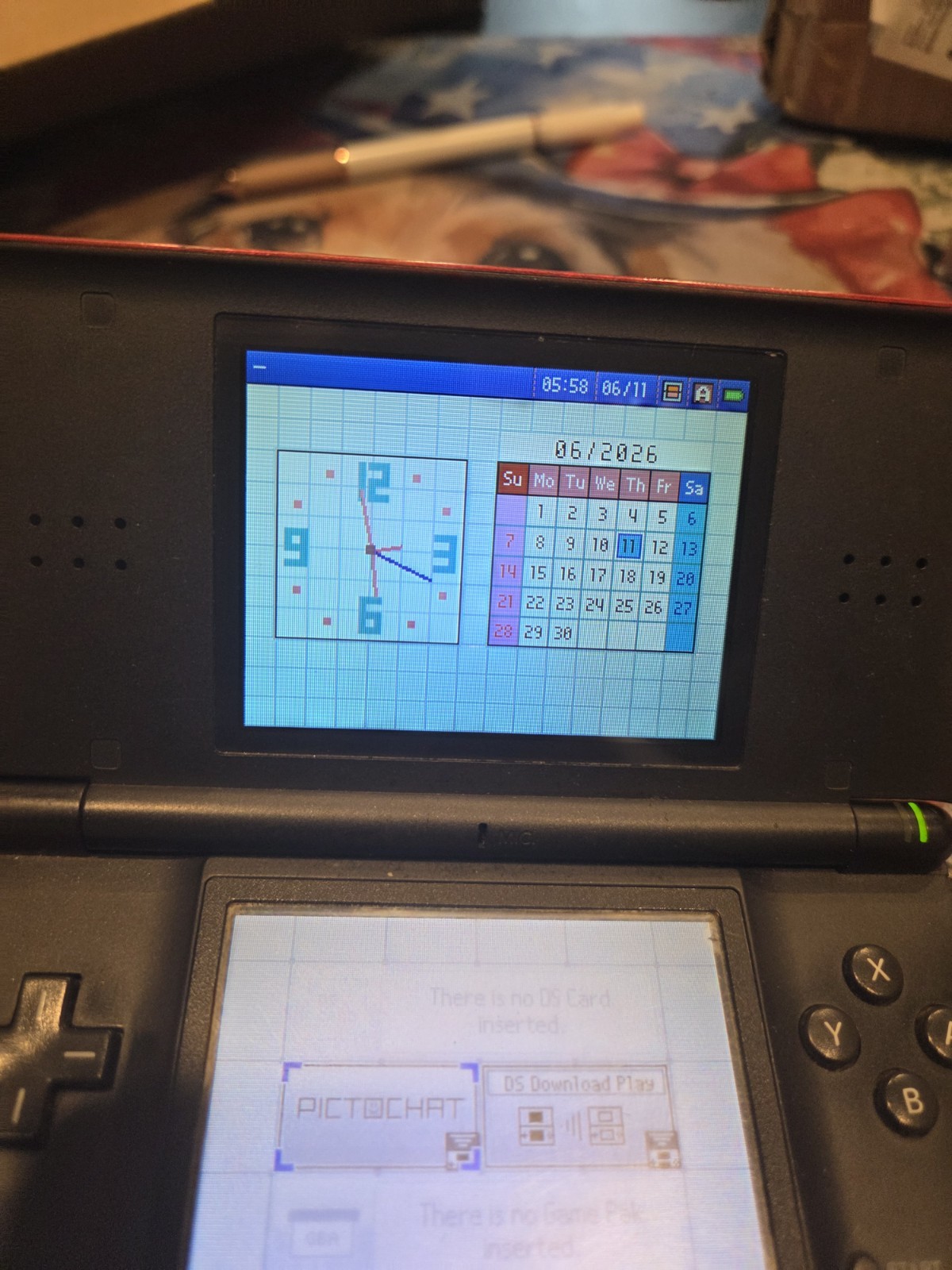 Nintendo DS Lite USG-001(JPN) Red Handheld Console w/ Stylus Only