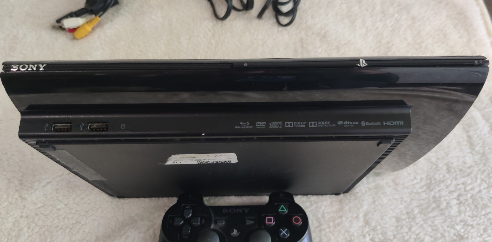 Sony PlayStation3 250GB Super Slim Black PS3 Video Game Console CECH-4001B *Read