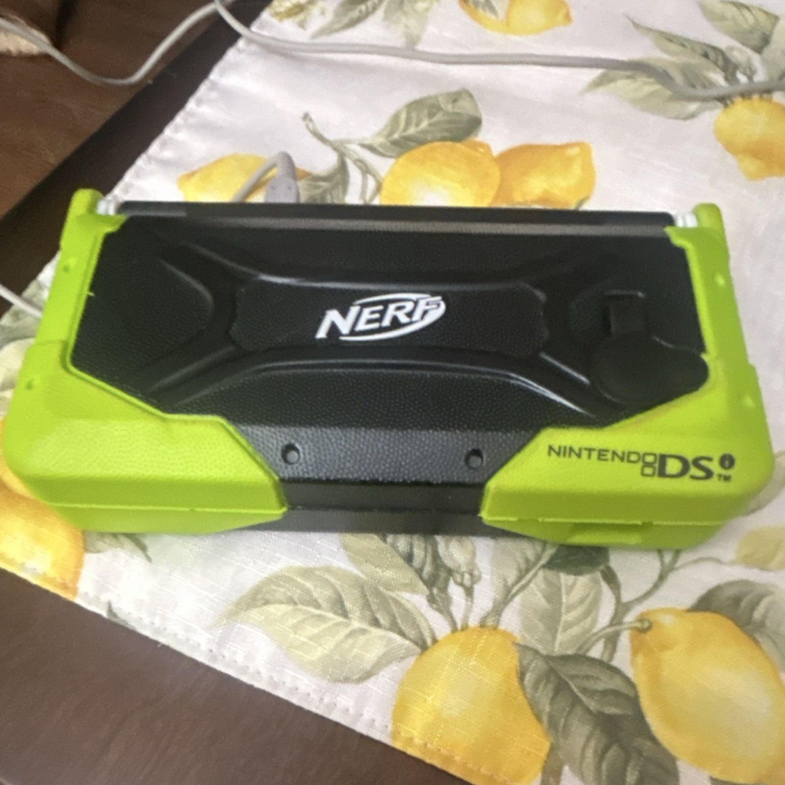 Nintendo DS Black Green Handheld Console TWL-001 with Nerf Case and Charger