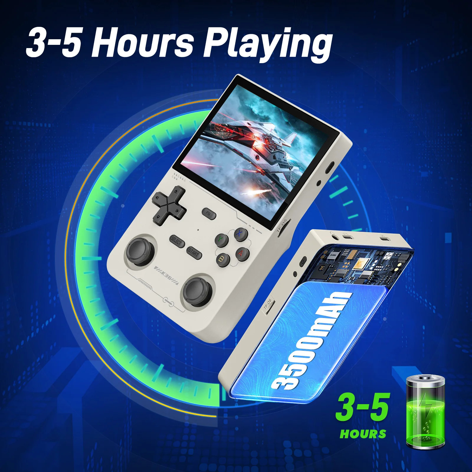 K36 Handheld Retro Gaming Console 64GB IPS Kids Play Video Game Console Fun Gift