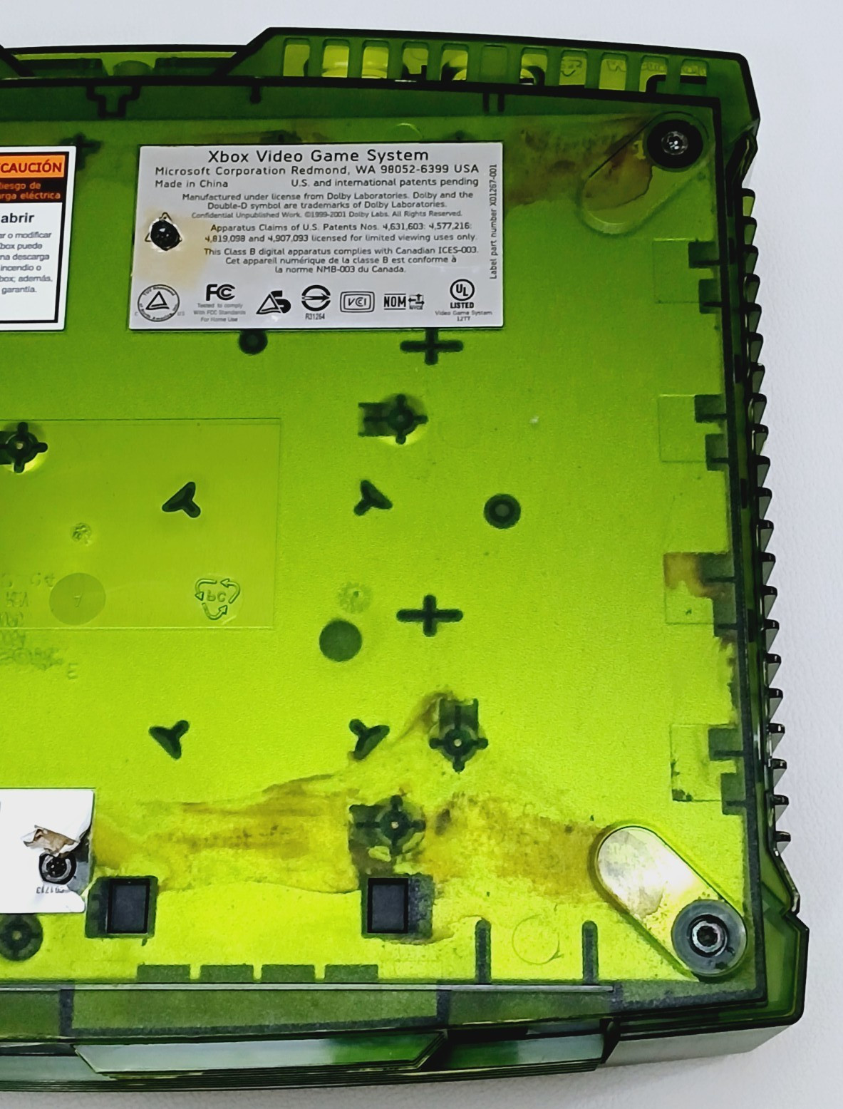 Microsoft Original Xbox Halo Special Edition Console Green – For Parts