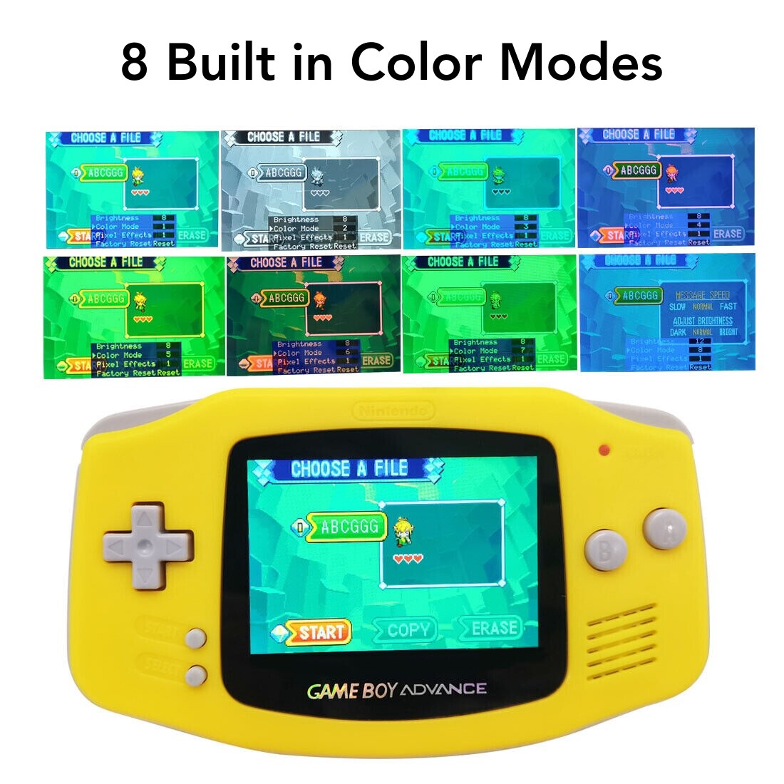 GameBoy Advance 3.0 V5 IPS Backlight Kit 720×480 LCD for GBA NO SOLDER + Shell
