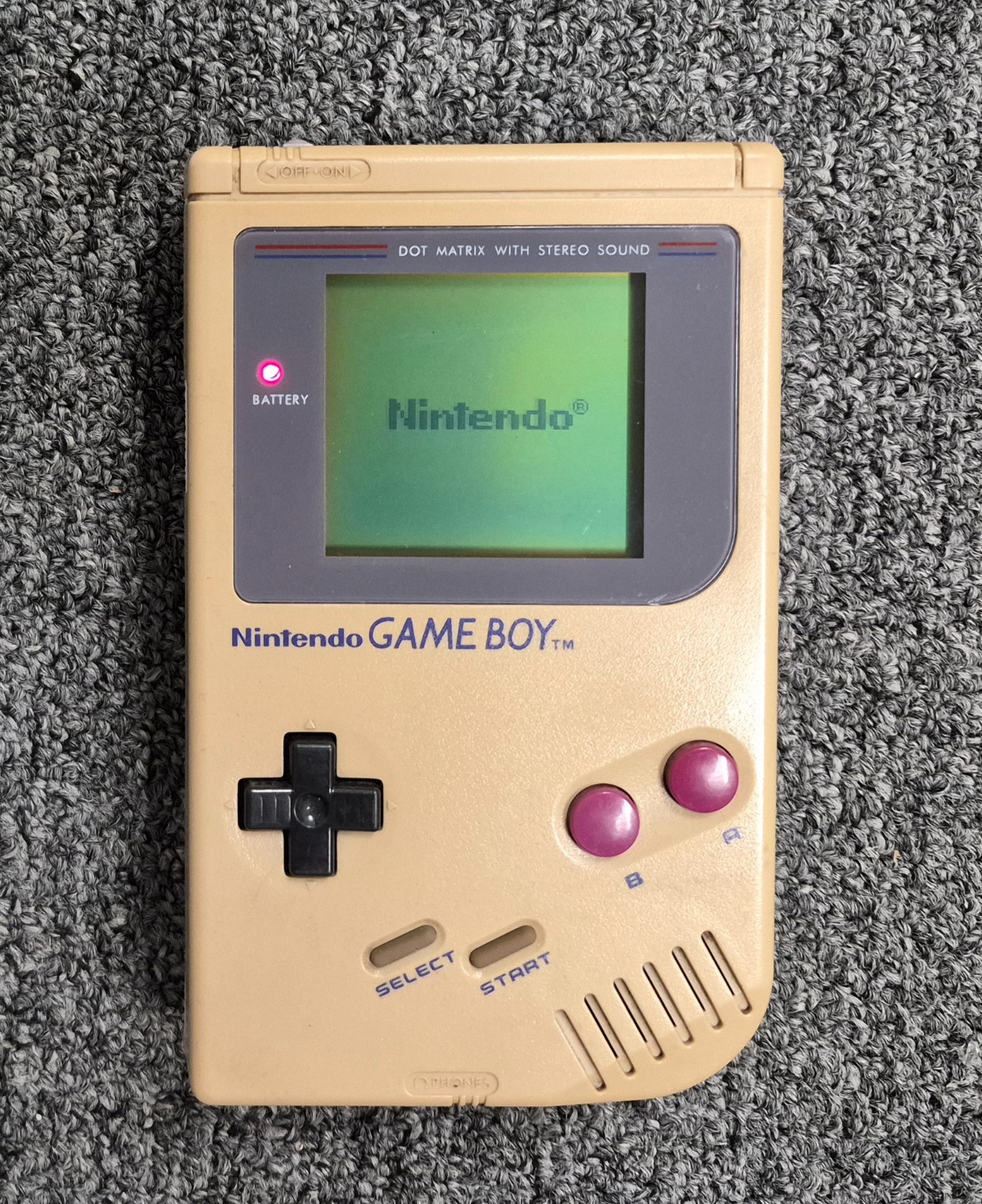 Nintendo Game Boy Launch Edition Handheld System Original GB Gray Tested!