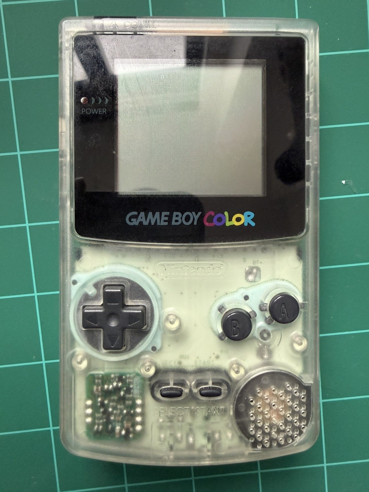 Nintendo Game Boy Color Clear + 3 Game Lot Super Mario Land 2 Bros Deluxe Bugs