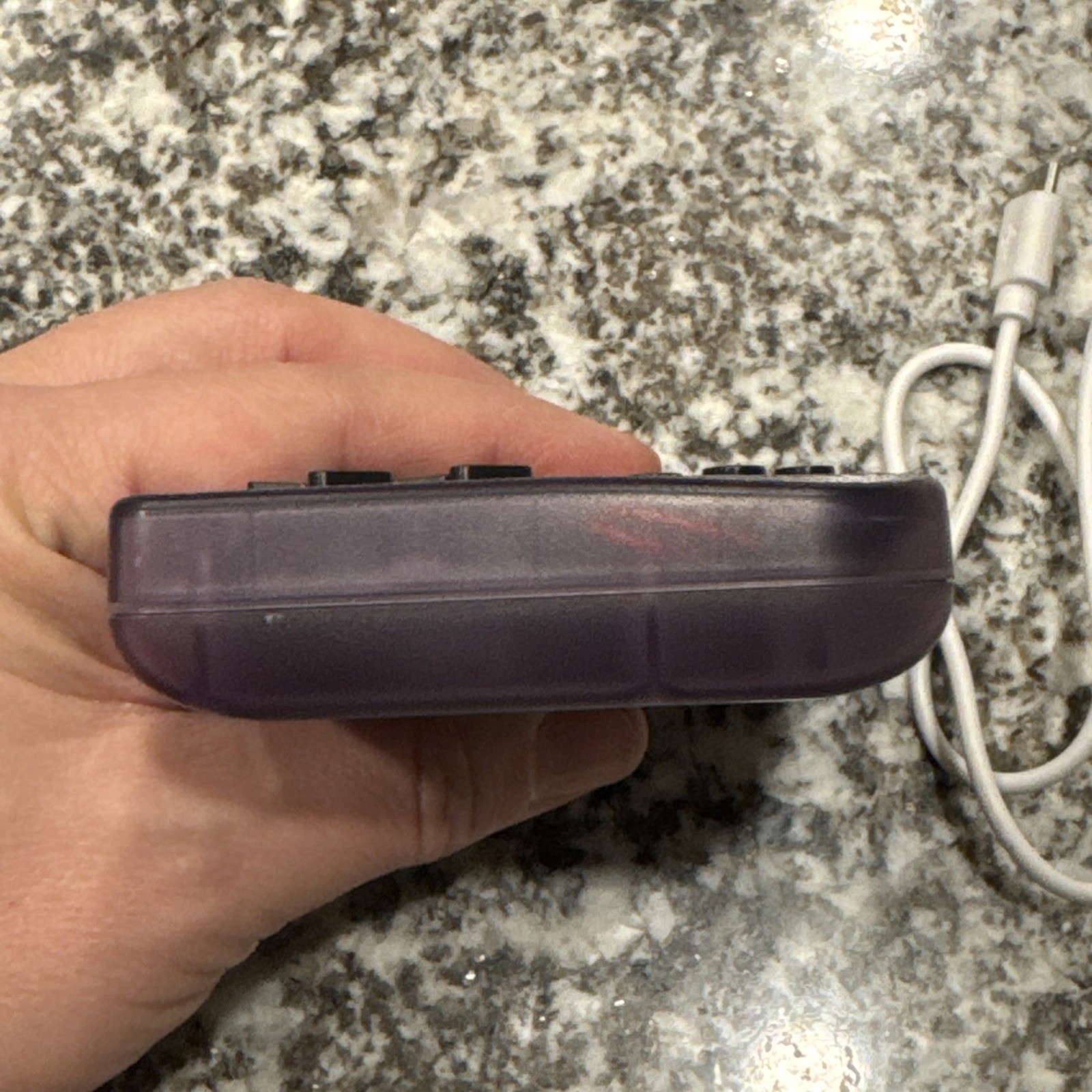 Merkury MI-PGC01 Purple Clear Handheld Video Game Console Rechargeable Battery