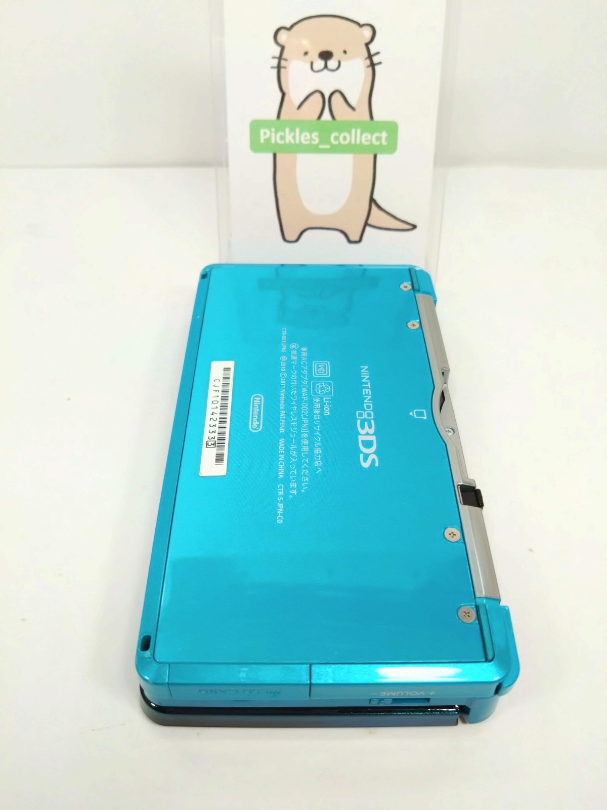 3DS Aqua Blue CTR-001 w/Charger 4GB Language Japanese Tested Nintendo 0525C