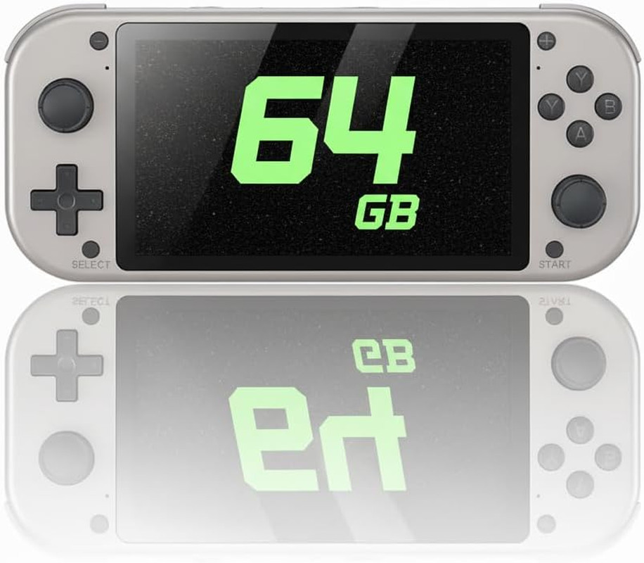 Retro Handheld Portable Video Game Console – 4.3″ IPS Screen, Emuelec System, 64