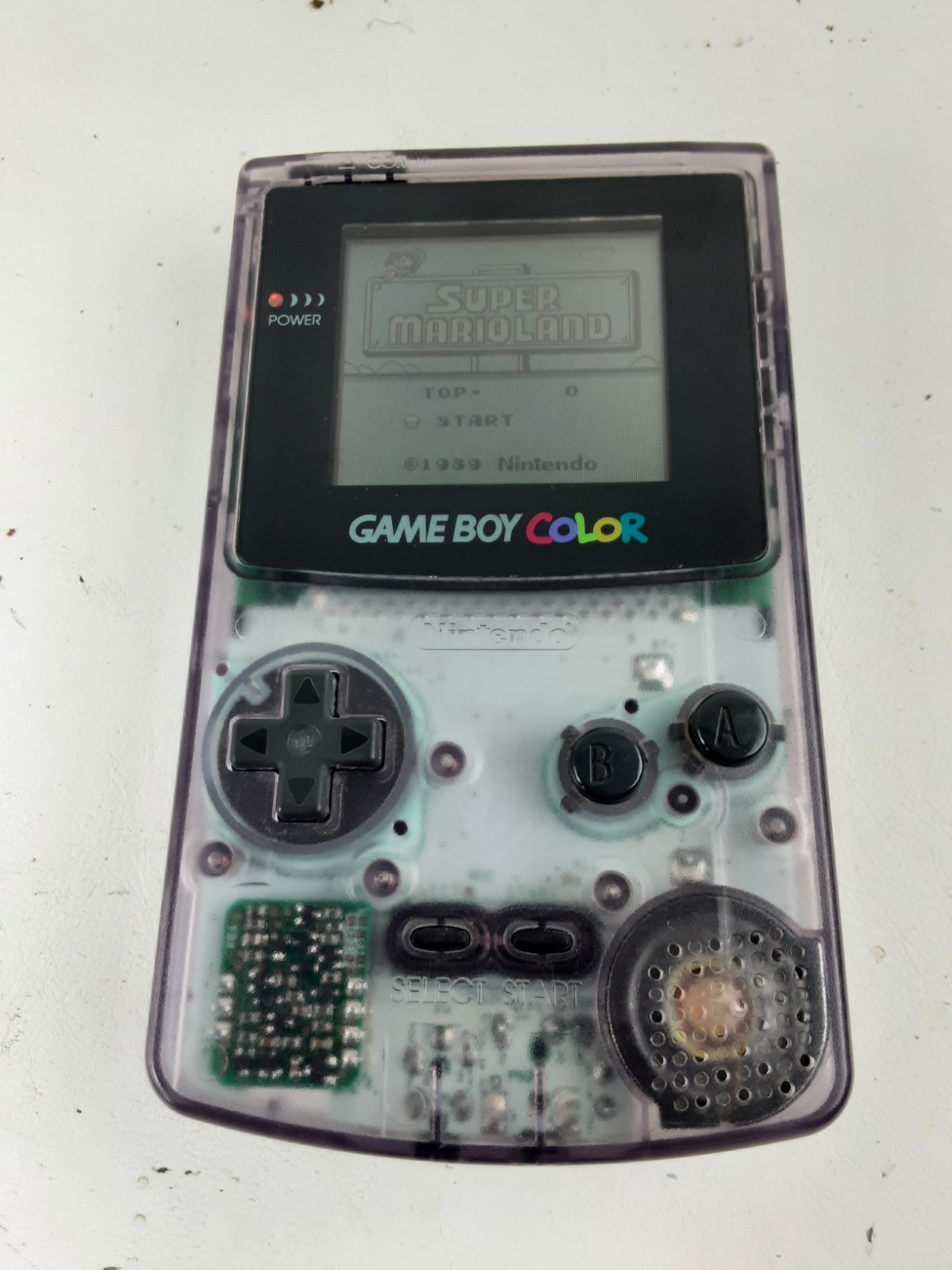 Game Boy Color Complete Atomic Clear Purple CGB-001 Authentic USA TESTED