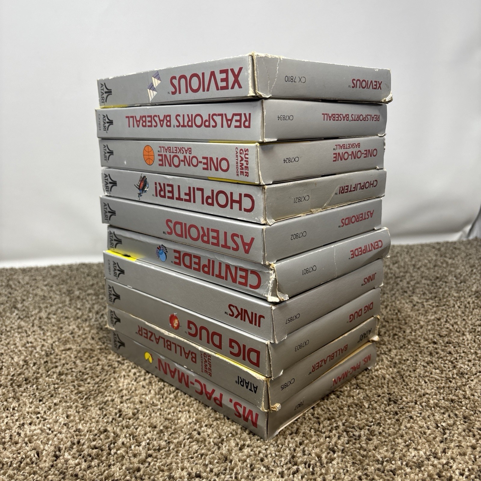 Atari 7800 Console And Games Bundle In Box Fully Tested 11 Games All Cables CIB