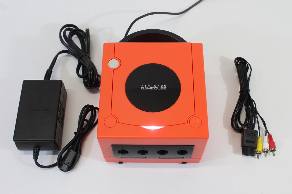 Nintendo Gamecube Console Warm Red x Black White LED NTSC-U/C US DOL-001 AC AV