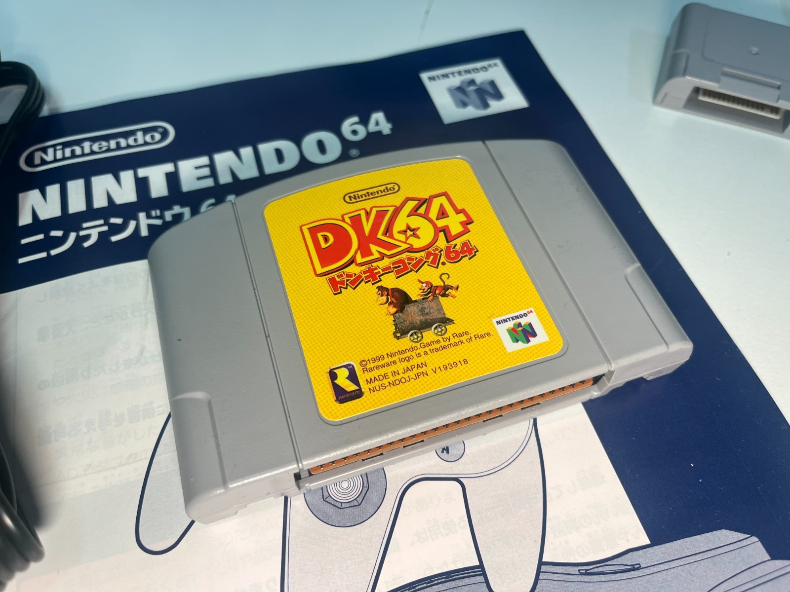 NINTENDO 64 SYSTEM CONSOLE W/ESPANSION PACK & DONKEY KONG 64 NTSC JAPAN TESTED