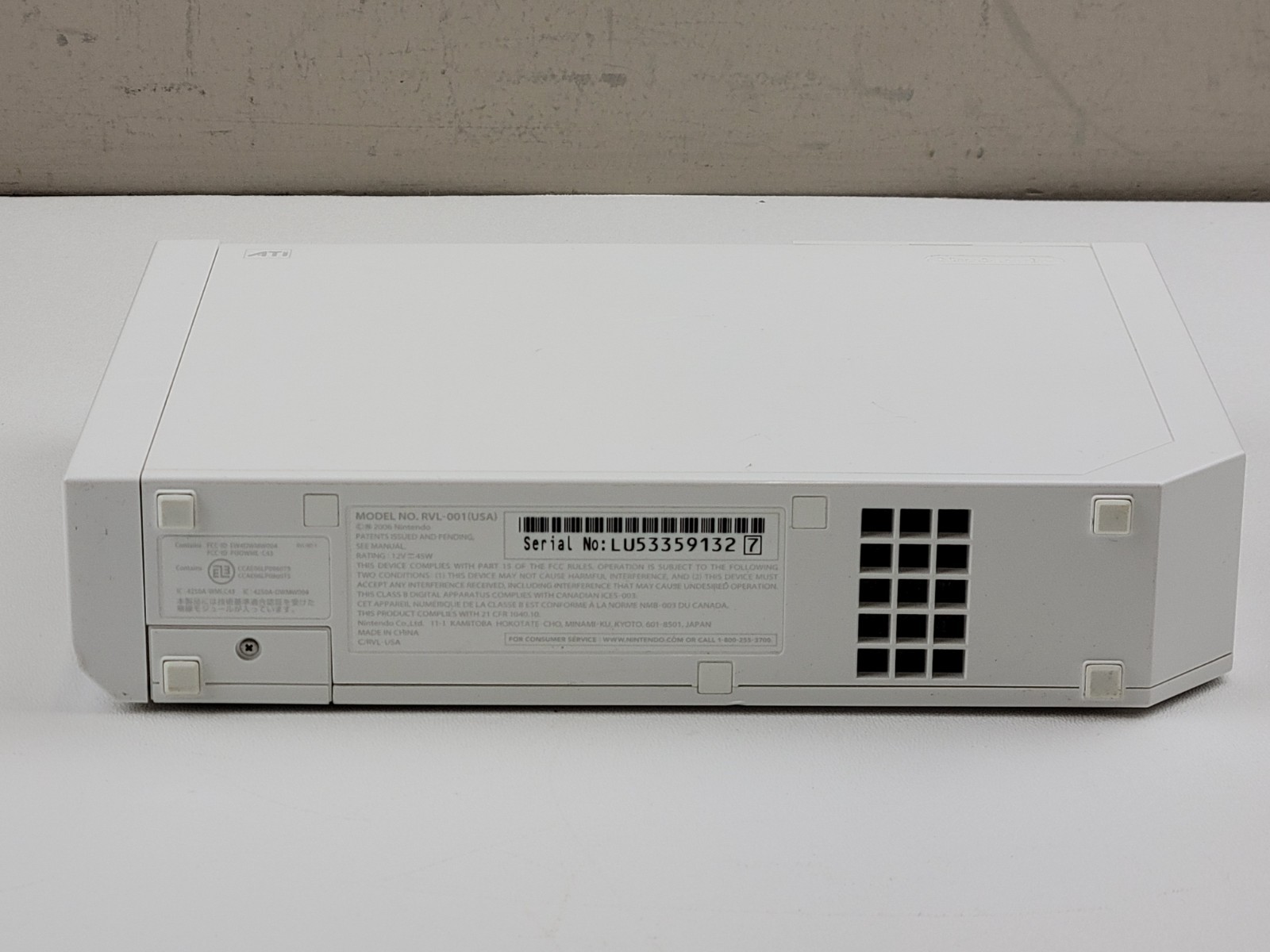 Nintendo Wii Console RVL-001(USA) – **CONSOLE ONLY** – TESTED!