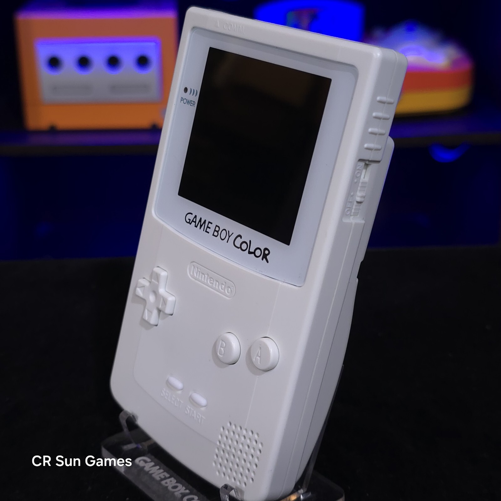 White Gameboy Color Console OLED Touch Screen And USB-C Rechargeable Battery