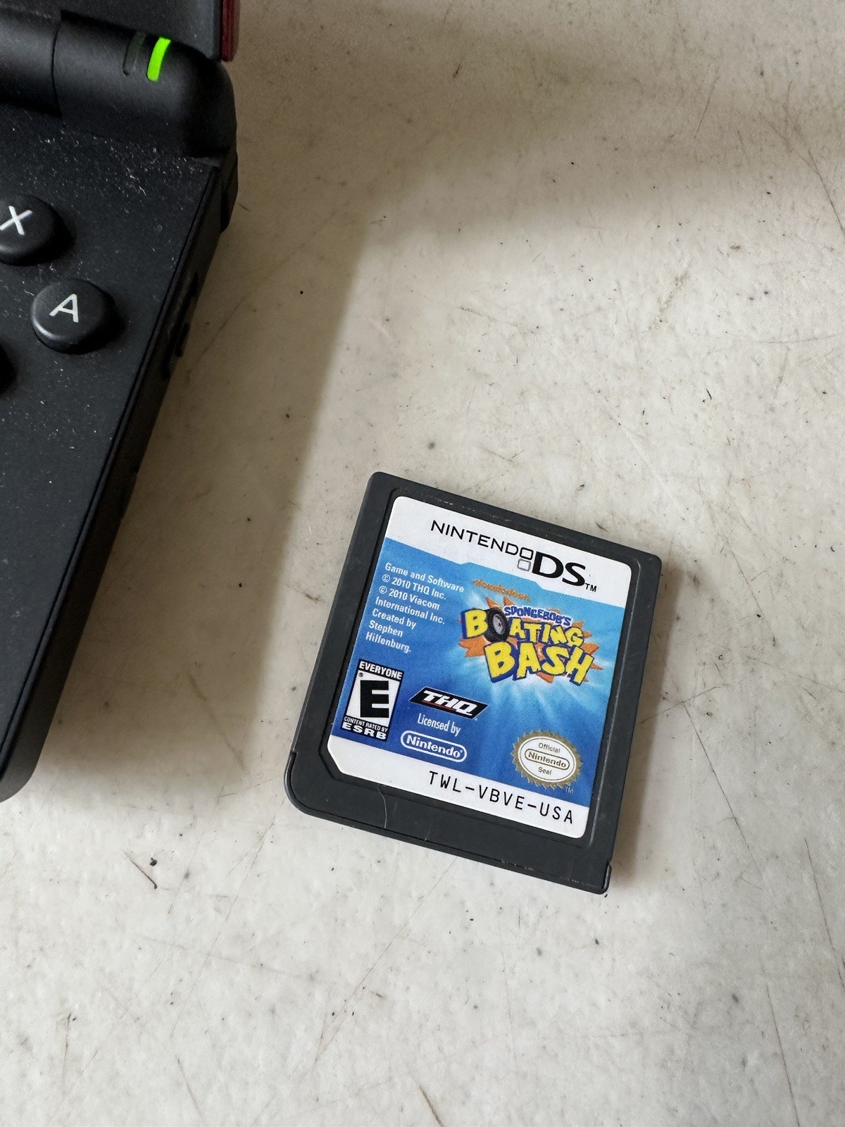 Nintendo DS Lite Red Black Handheld System Console USG-001 + 3 Games Complete