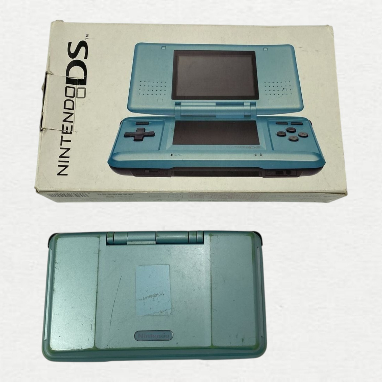 Nintendo DS NTR-001 Console Handheld System Headphone Jack Turquoise Blue