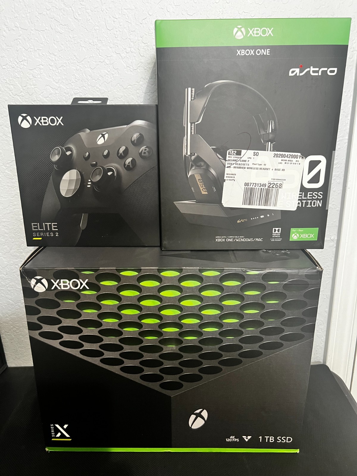 Xbox Series X 1TB Console, elite 2 controller, and Astro A50 Headset Lot (Used)