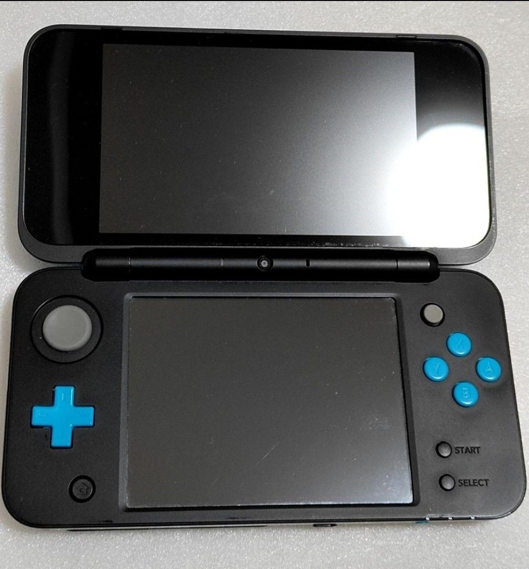 New Nintendo 2DS LL Console, Black x Turquoise, with Original Charger