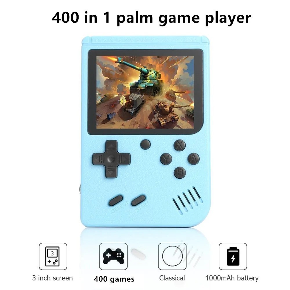 Kids Retro Handheld Game Console 400 in 1 8 Bit Portable 3.0” LCD Game Player