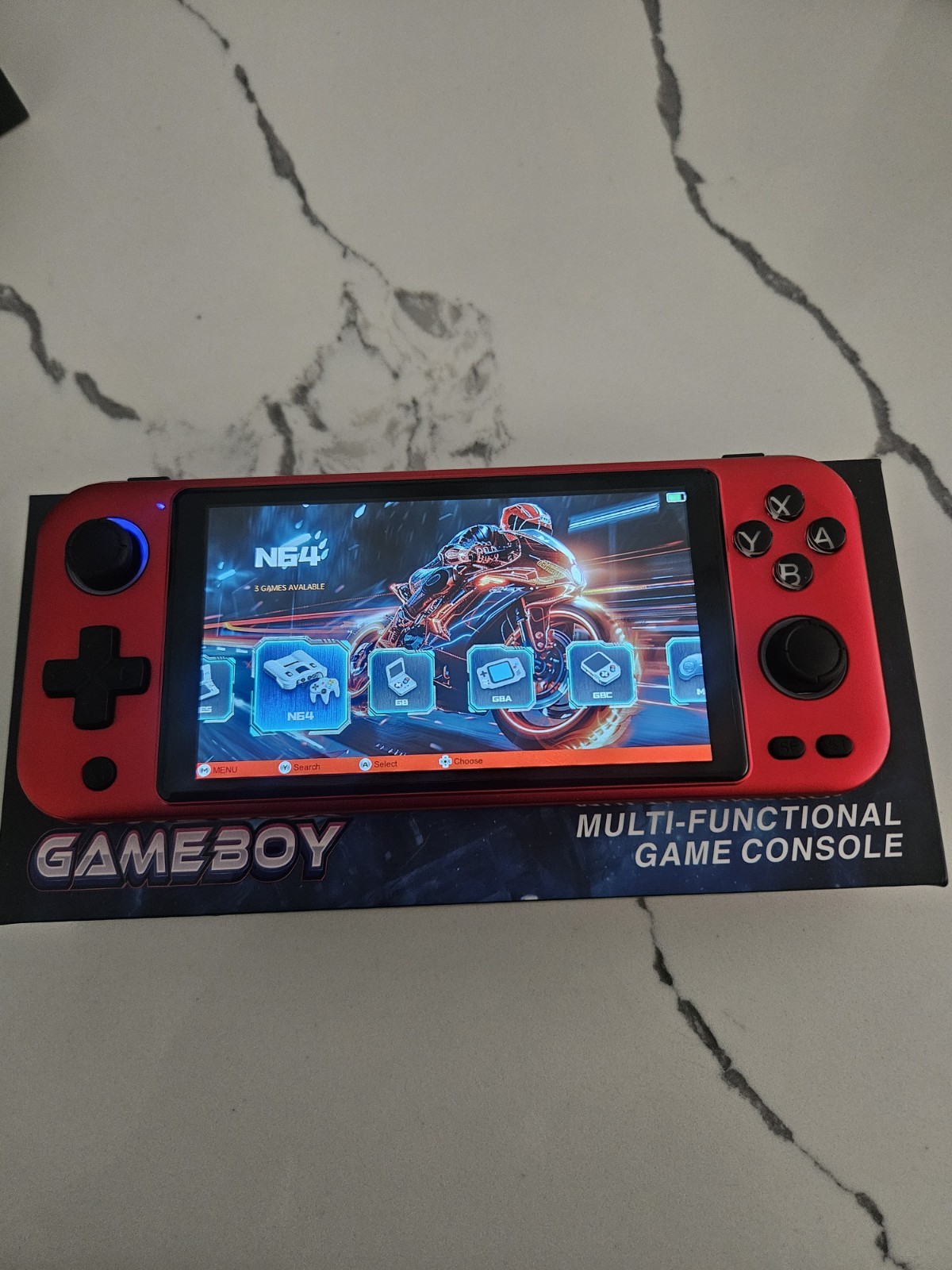 R900 Multi-Platform Handheld Game Console Red USB-C 15,000 games
