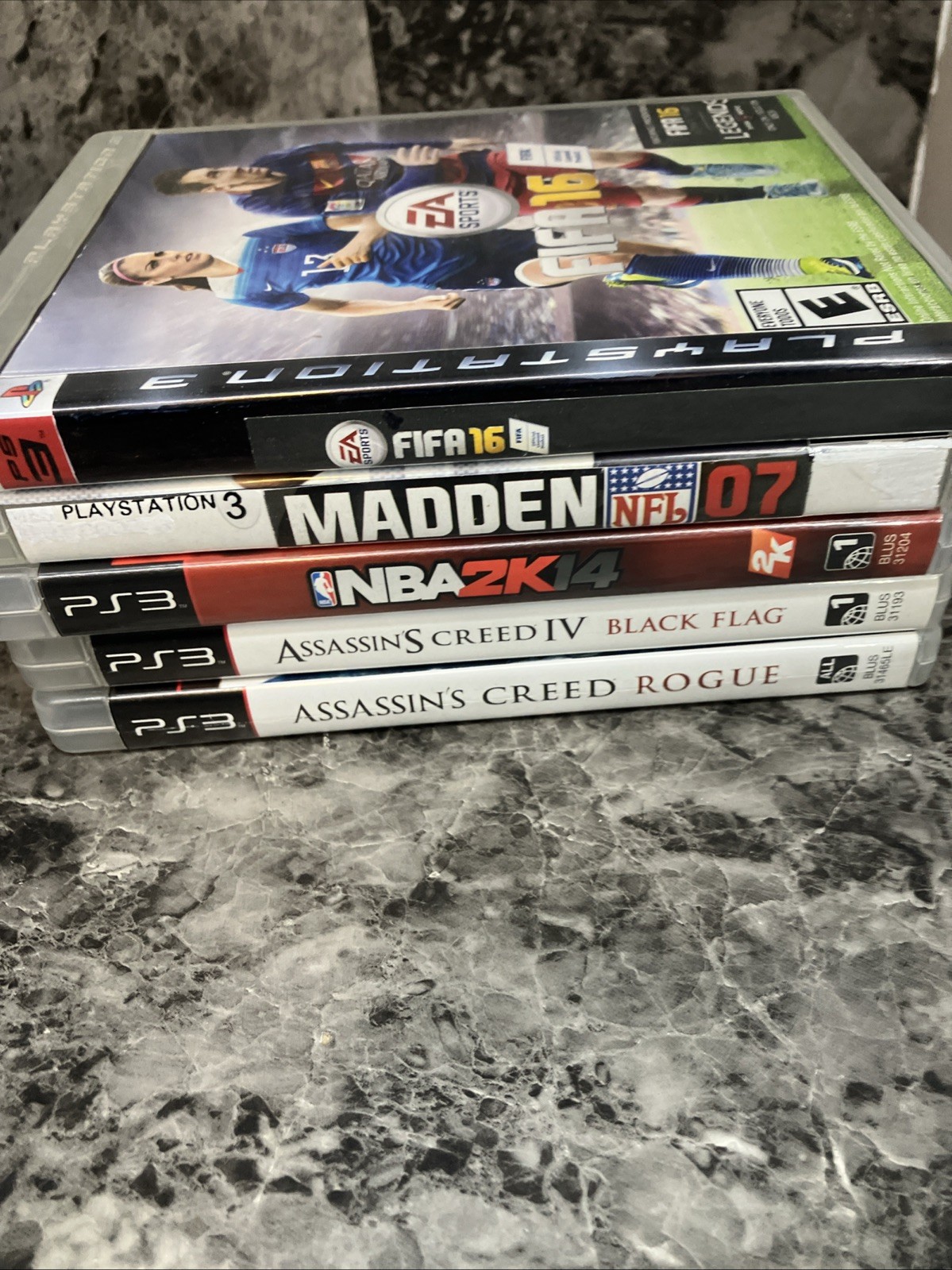 Guaranteed Work Playstation PS3 Slim 160GB CECH-2501A W/ 5 Games