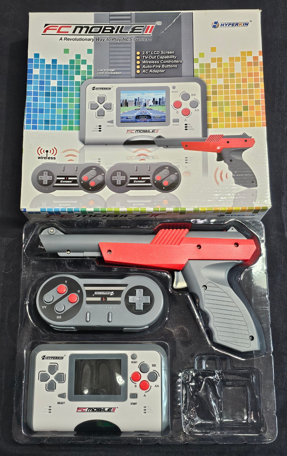 Retro Hyperkin FC MOBILE II (2009) Portable NES – Tested Working, No AC Adapter