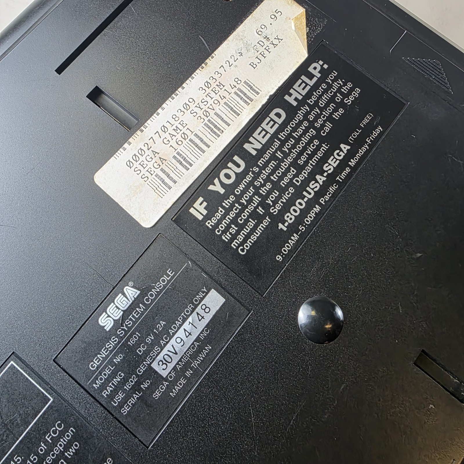 Sega Genesis Model 1 High Definition Graphics Console Only 16 Bit 1601