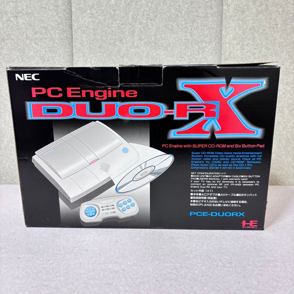 NEC PC Engine Duo-RX Console System PCE Duo RX Japan Tested Boxed